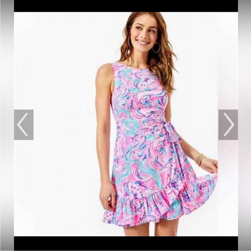Lilly Pulitzer Joselyn Sleeveless  Dress Prosecco Pink Don’t Be Jelly